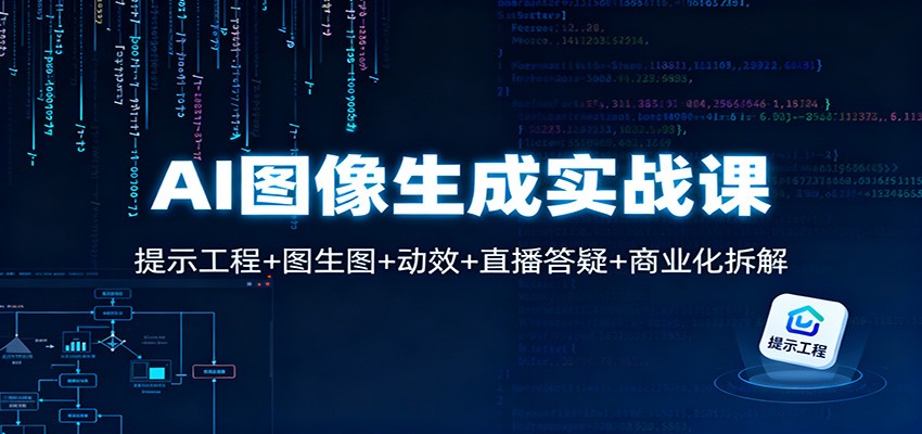 AI图像生成实战课：提示工程+图生图+动效+直播答疑+商业化拆解-百盟网