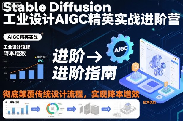 Stable Diffusion工业设计AIGC精英实战进阶营,彻底颠覆传统设计流程,实现降本增效-百盟网