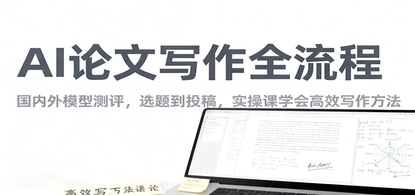AI论文写作全流程，国内外模型测评，选题到投稿，实操课学高效写作方法-百盟网