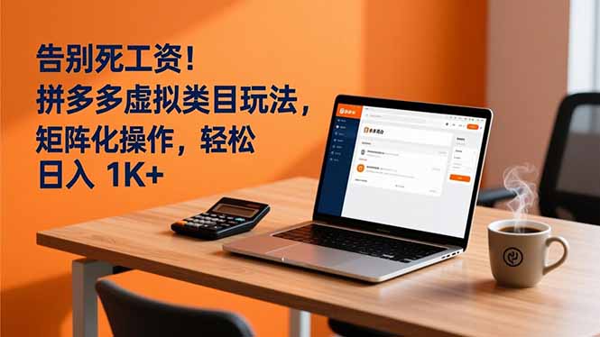 告别死工资！拼多多虚拟类目玩法，矩阵化操作，轻松日入 1K+-百盟网