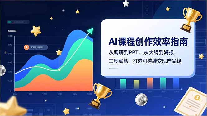 AI课程创作效率指南，从调研到PPT、从大纲到海报，工具赋能，打造可持续变现产品线-百盟网