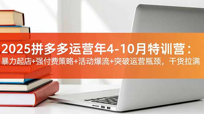 2025拼多多运营年4-10月特训营:暴力起店+强付费策略+活动爆流+突破运营瓶颈,干货拉满-百盟网