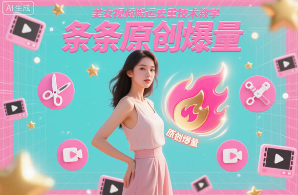 美女视频搬运去重技术教学,条条原创爆量-百盟网