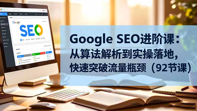 Google SEO进阶课:从算法解析到实操落地,快速突破流量瓶颈(92节课-百盟网