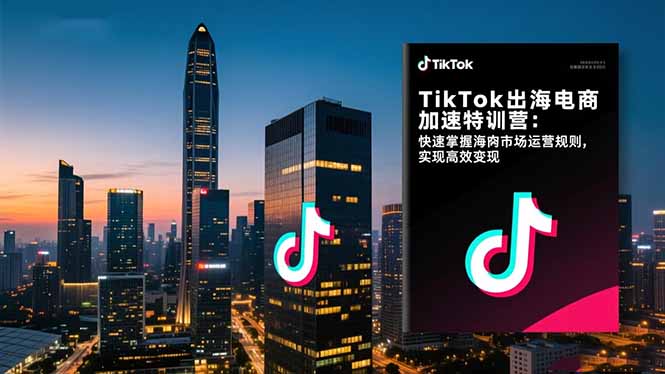 TikTok出海电商加速特训营:快速掌握海外市场运营规则,实现高效变现-百盟网