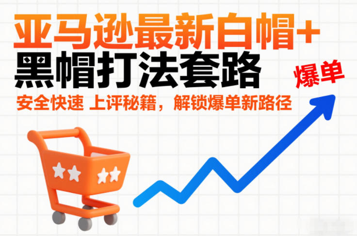 亚马逊最新白帽+黑帽打法套路,安全快速上评秘籍,解锁爆单新路径-百盟网