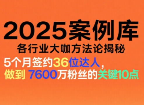 2025案例库，收录各行业大咖的方法论，各行业大咖方法论揭秘-百盟网
