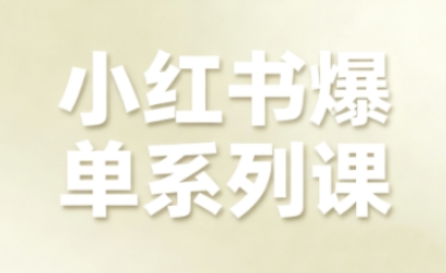 小红书爆单系列课，聚焦小红书电商全链路增长(更新)-百盟网