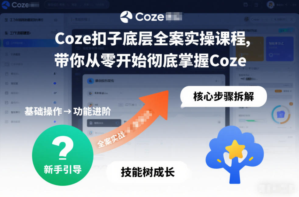 Coze扣子底层全案实操课程,带你从零开始彻底掌握Coze-百盟网